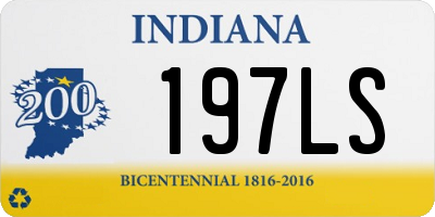 IN license plate 197LS