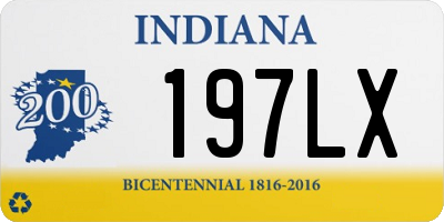 IN license plate 197LX