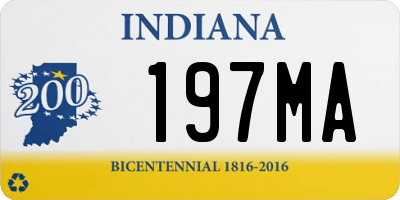 IN license plate 197MA