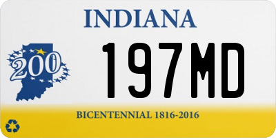 IN license plate 197MD