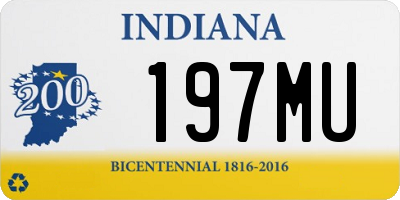 IN license plate 197MU