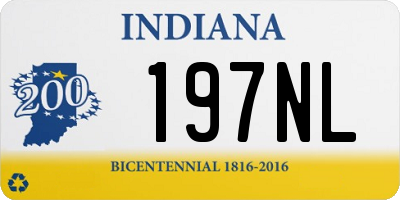 IN license plate 197NL