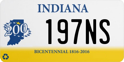 IN license plate 197NS