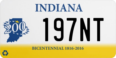 IN license plate 197NT