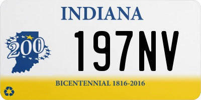 IN license plate 197NV