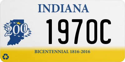 IN license plate 197OC