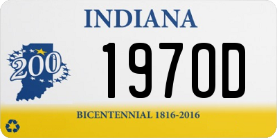 IN license plate 197OD