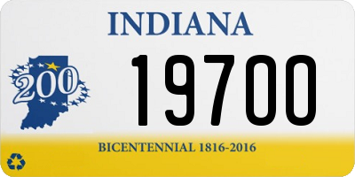 IN license plate 197OO