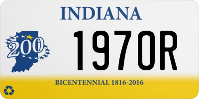 IN license plate 197OR