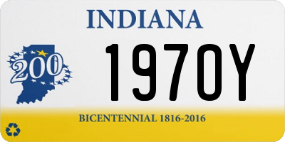 IN license plate 197OY