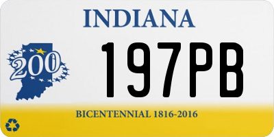 IN license plate 197PB