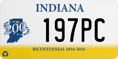 IN license plate 197PC