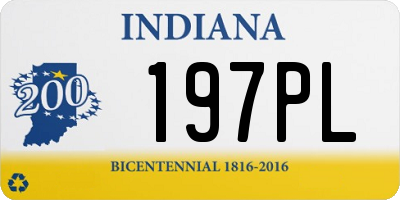 IN license plate 197PL