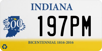 IN license plate 197PM