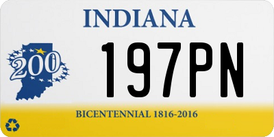 IN license plate 197PN