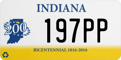 IN license plate 197PP