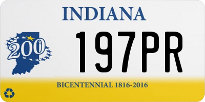 IN license plate 197PR