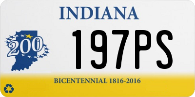 IN license plate 197PS