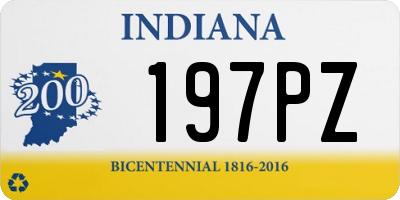 IN license plate 197PZ