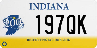 IN license plate 197QK