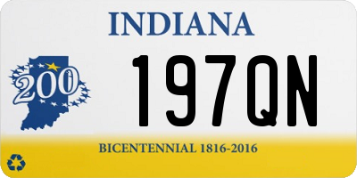 IN license plate 197QN