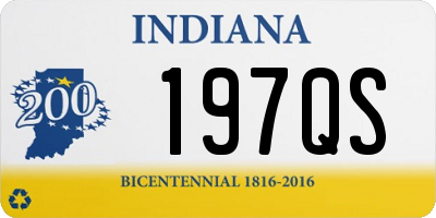 IN license plate 197QS