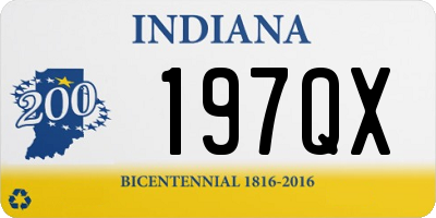 IN license plate 197QX