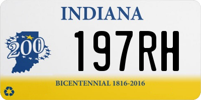 IN license plate 197RH