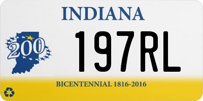 IN license plate 197RL