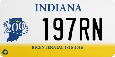 IN license plate 197RN