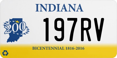 IN license plate 197RV