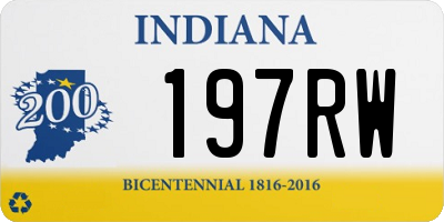 IN license plate 197RW