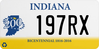 IN license plate 197RX