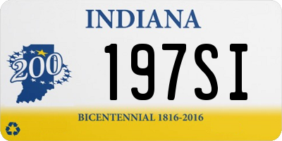 IN license plate 197SI