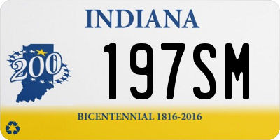 IN license plate 197SM