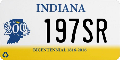 IN license plate 197SR