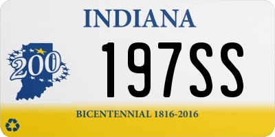 IN license plate 197SS