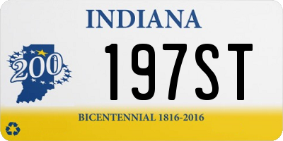 IN license plate 197ST