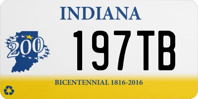 IN license plate 197TB