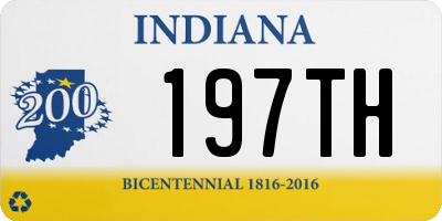 IN license plate 197TH