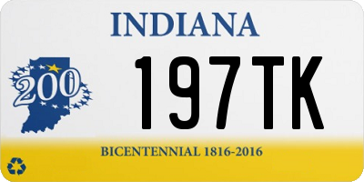 IN license plate 197TK