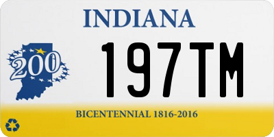 IN license plate 197TM