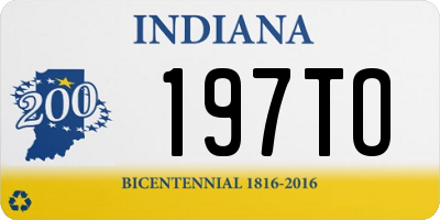 IN license plate 197TO