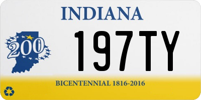 IN license plate 197TY