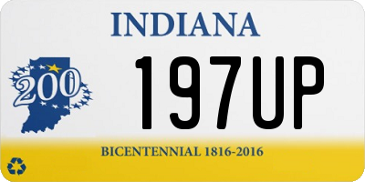 IN license plate 197UP