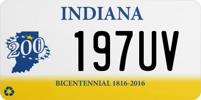 IN license plate 197UV
