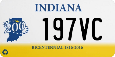 IN license plate 197VC