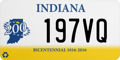 IN license plate 197VQ