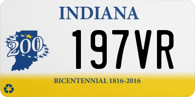 IN license plate 197VR