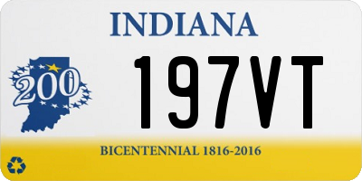 IN license plate 197VT